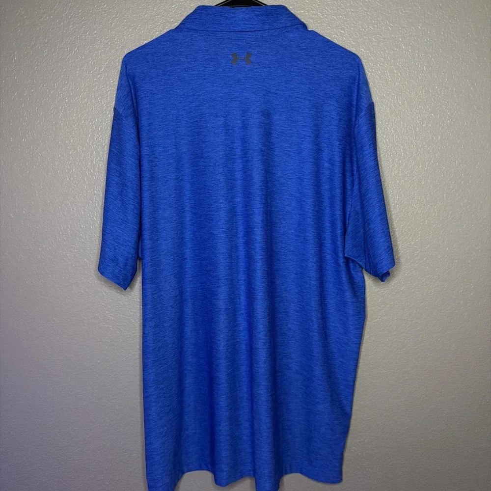 XL Under Armour Men's Polo Heat Gear Blue Yellow Extra Large